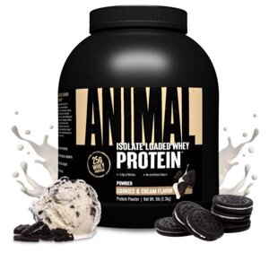 Протеїн universal nutrition animal isolate loaded WHEY protein 2300 грам смак: cookies cream