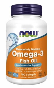 Риб'ячий жир NOW Foods OMEGA-3 1000 мг Fish Oil 100 капсул