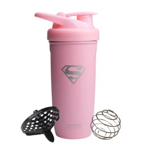 Шейкер спортивний SmartShake Reforce 900ml Supergirl Pink