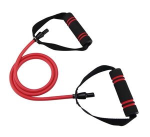 Трубчастий еспандер для фітнесу з ручками U-POWEX Latex resistance tube 30LB Red (13.5кг.)