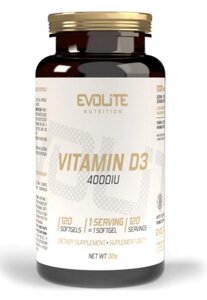 Вітамін Д3 Evolite Nutrition Vitamin D3 2000 IU 120 капсул