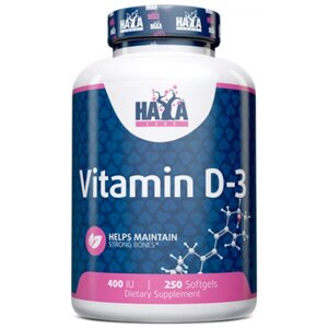 Вітамін Д3 Haya Labs VITAMIN D-3 400 IU 250 softgels EXP 04/24 року включно