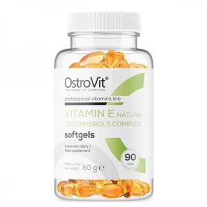 Витамін Е OstroVit Vitamin E Tocopherols Comlex 90 капсул EXP 11/24 року включно