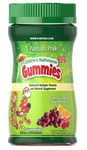 Вітаміни для дітей Puritan's Pride children's Multi Gummies 60 жувальних цукерок