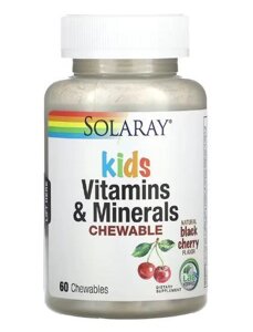 Вітаміни для дітей Solaray Children's Multi-Vitamin 60 chewable tabs