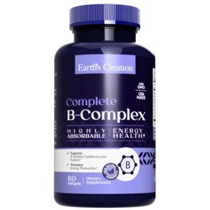 Вітаміни групи В Earths Creation VITAMIN B COMPLEX 60 softgels