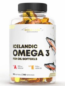 Жирні кислоти GOLD LABS Icelandic Omega 3 fish oil 180 капсул