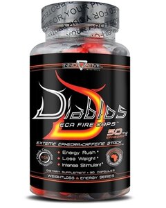 Жіроспалювач Diablos ECA Fire 50 mg ephedran 90 капсул