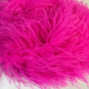 Боа страусине п'ятишарове, довжина 1,8 м, колір Electric Pink