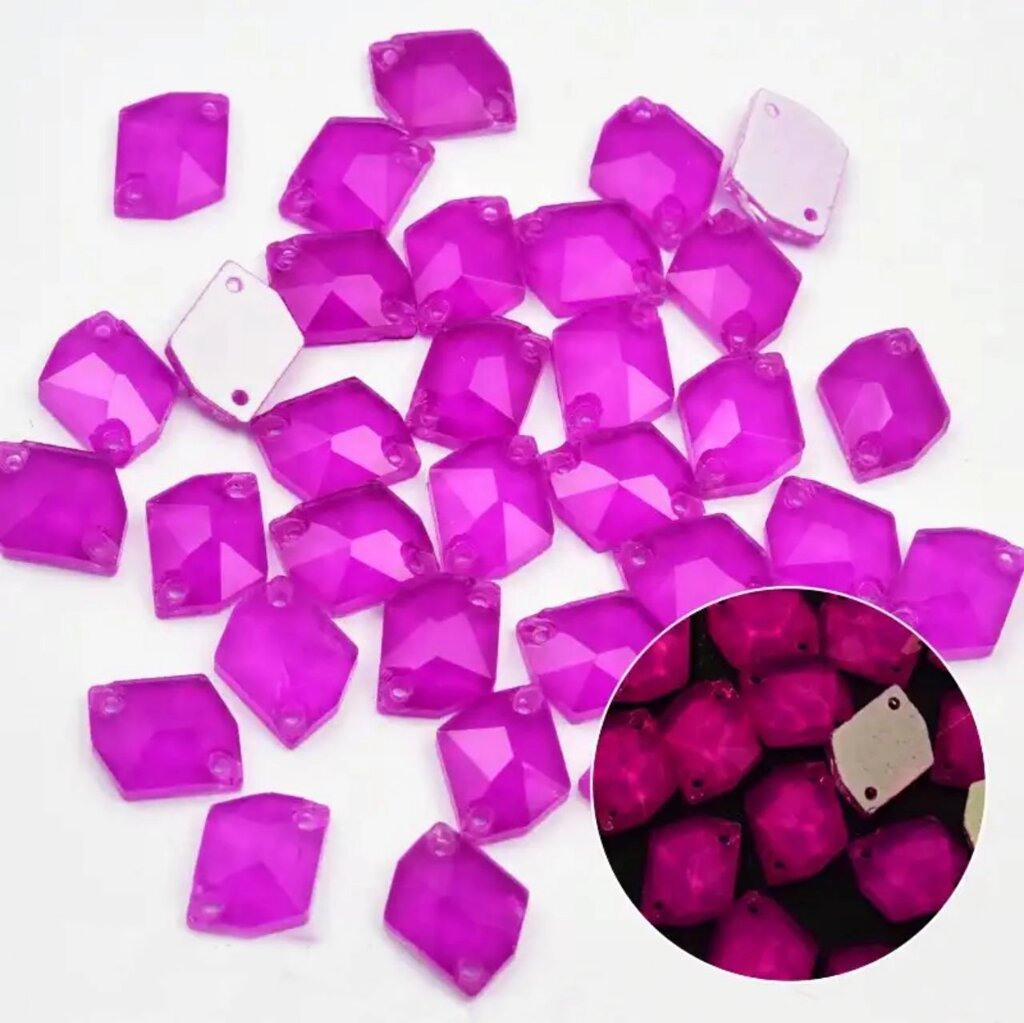 Cтрази скло космік  Neon Violet 14x17mm*1шт від компанії Інтернет - магазин "Glamora" - фото 1