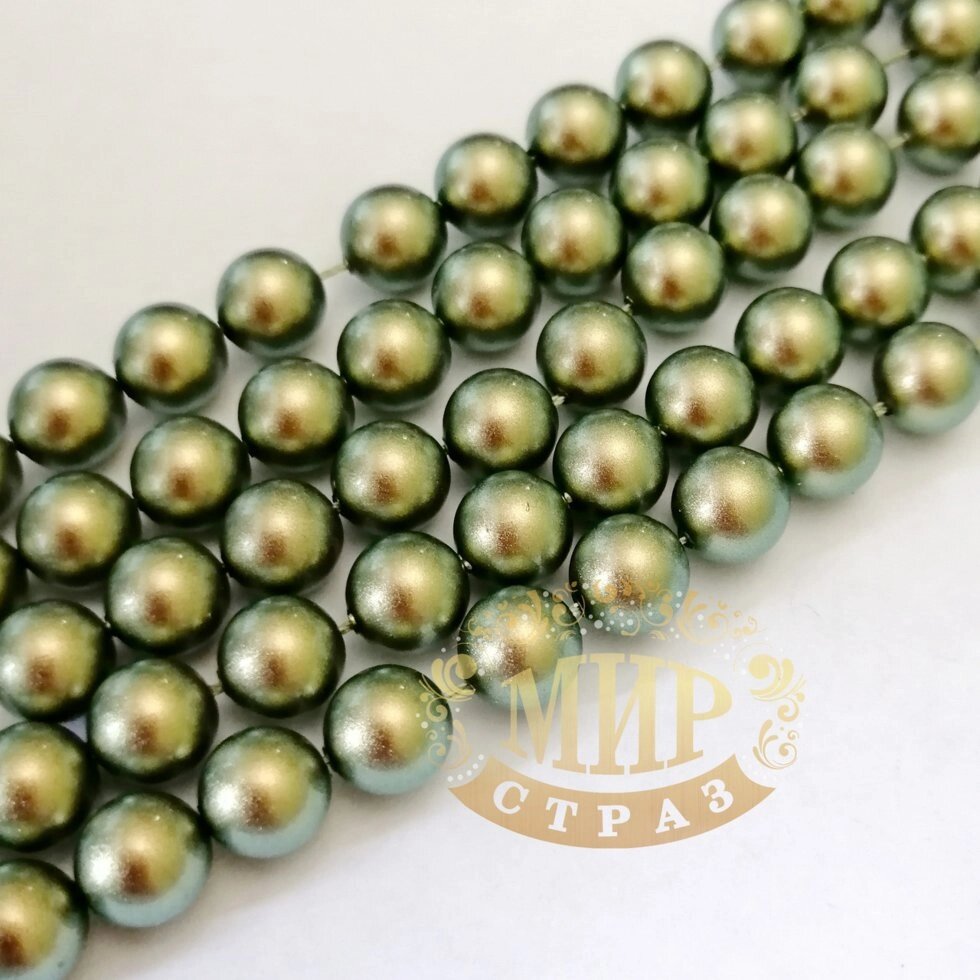 Перлова намистина Swarovski, колір Iridescent Green Pearl, (виберіть розмір) 1 шт. від компанії Інтернет - магазин "Glamora" - фото 1