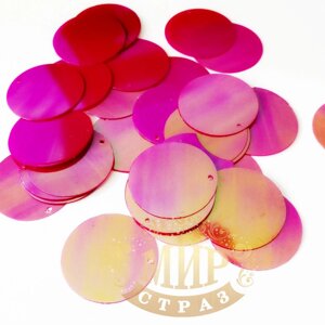 Паєтки 30 мм, колір Fuchsia Powder, 10 грам ~(45 шт)