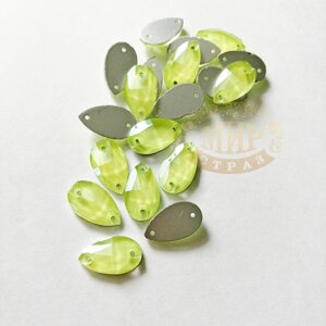 Пришивні краплі, колір Peridot Satin (11x18 мм), 1 шт.