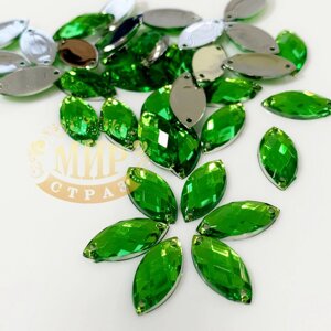 Пришивний акриловий човник, колір Bright Green, 7x15mm, 1 шт.