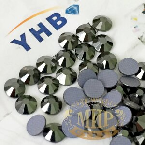 Стрази YHB Lux, колір Jet Hematite, HF, ss20 (4,8-5мм)