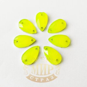 Пришивні неонові Каплі, колір Neon Yellow, розмір 11х18 мм*1 шт.