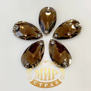 Нашивні камені (синтетика) крапля, колір Sm Topaz, 11x18 мм*1 шт.