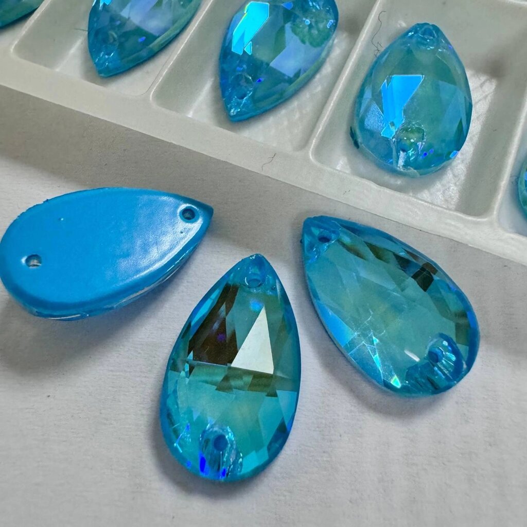 Пришивні люкс Aqua Delite 11x18mm від компанії Інтернет - магазин "Glamora" - фото 1