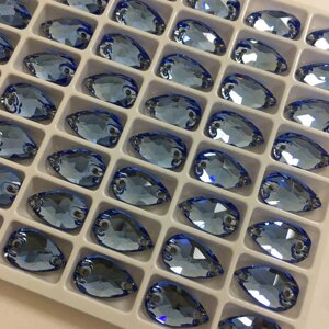 Пришивні скляні краплі Lux, 7x12 мм, колір Light Blue, 1 шт.