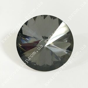 Ґудзик із металевим вушком 25 мм*1 шт., скло. Кольор Black Diamond