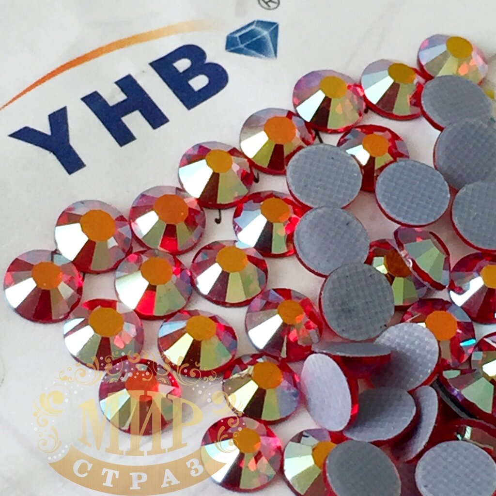 Стрази YHB Lux, колір Lt Siam AB, HF, ss16 (3,8-4мм) від компанії Інтернет - магазин "Glamora" - фото 1