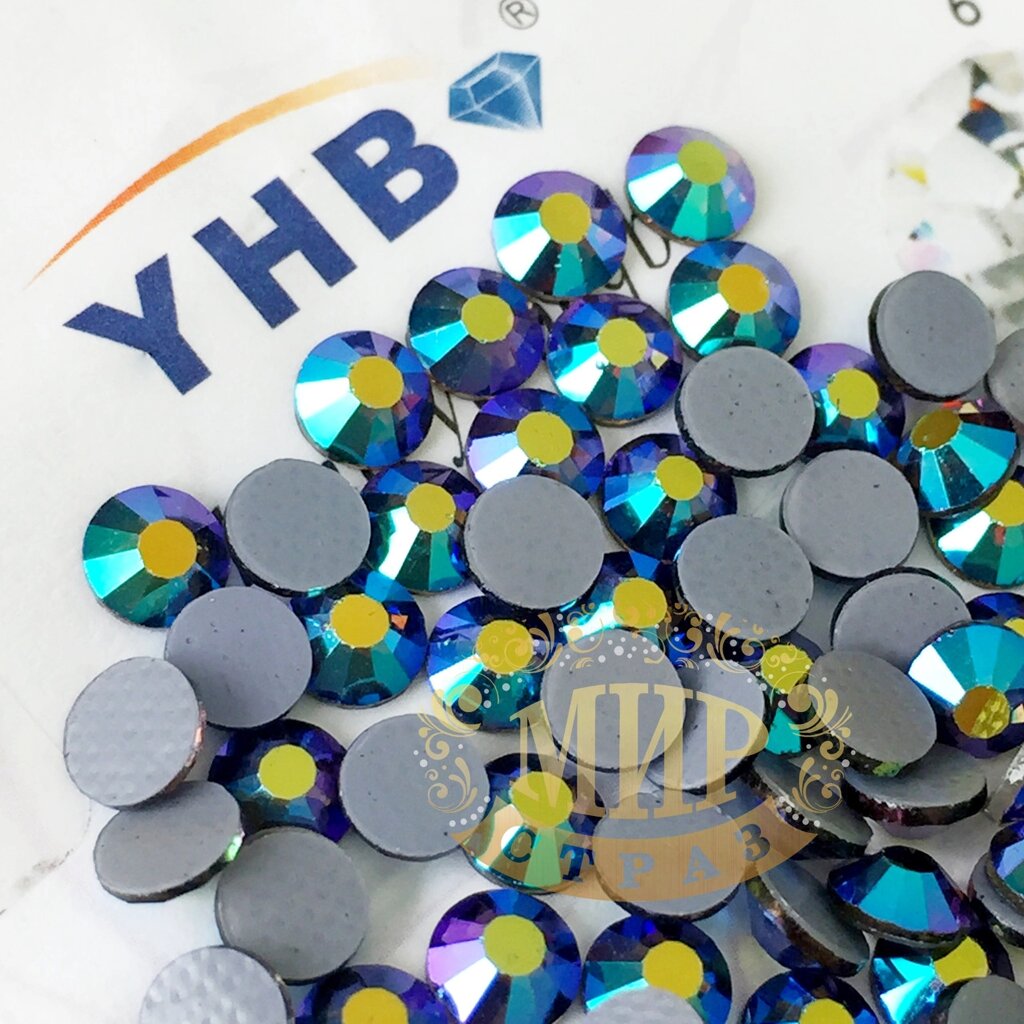 Стрази YHB Lux, колір Scarabaeus Green, HF, ss16 (3,8-4мм) від компанії Інтернет - магазин "Glamora" - фото 1