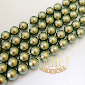 Перлова намистина Swarovski, колір Iridescent Green Pearl, виберіть розмір) 1 шт. 6мм