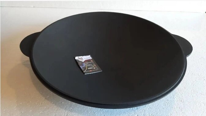 Кришка-сковорода садж  чавунна лита d=400 мм, емальована матовим покриттям, ріфлене дно від компанії Інтернет-магазин з продажу чавунного посуду виробництва НВП Сітон - фото 1