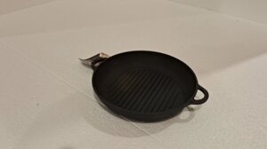Сковорода гриль чавунна Сітон без покриття 200х35 мм