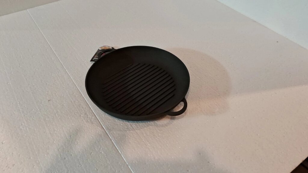 Сковорода гриль чавунна Сітон без покриття 260х40 мм від компанії Інтернет-магазин з продажу чавунного посуду виробництва НВП Сітон - фото 1