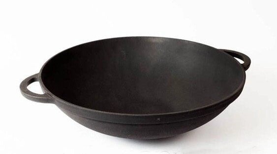 Сковорода WOK, чавунна Сітон, d = 300 мм, h = 90 мм, емальована матовим покриттям від компанії Інтернет-магазин з продажу чавунного посуду виробництва НВП Сітон - фото 1