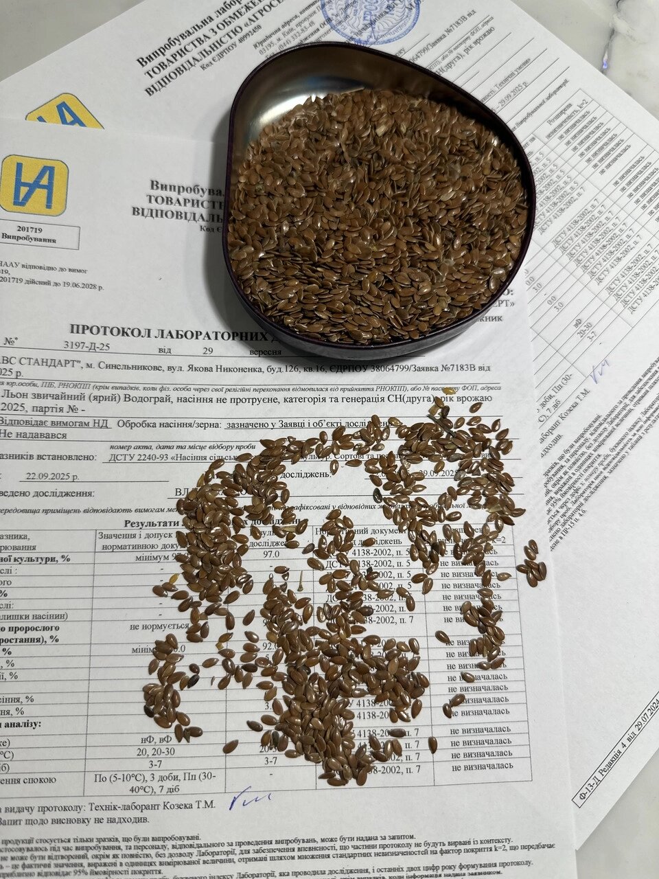 Насіння Льону. Сорт (Запорізький Богатир) 95 днів, 21-25ц/га, Олія 50%, 2-га репр. від компанії ТД «АВС СТАНДАРТ » - фото 1