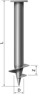 Гвинтові палі діаметром 40мм лопать 150мм довжина 1,2 м