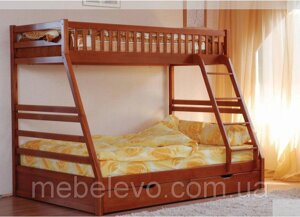 Ліжко двоярусне Юлія з шухлядами 90 (140) х200 Венгер