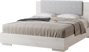 Ліжко двоспальне Вівіан 160 1100х1642х2062мм аляска + моноліт 160х200 з каркасом Світ Меблів
