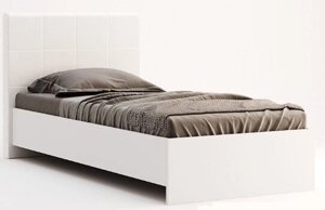 Ліжко односпальне Фемелі / Family 80х190 білий глянець з каркасом Миро-Марк