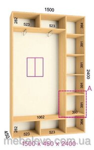 Фенікс; Шафа-купе "Стандарт 2Д" 2400/1500/450