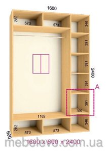 Фенікс; Шафа-купе "Стандарт 2Д" 2400/1600/600