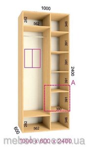 Фенікс; Шафа-купе "Стандарт 2Д" 2400/1000/600