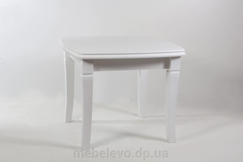 Біформер стіл обідній розкладний Монте-карло 760х900х900мм білий МДФ, дерево - Україна