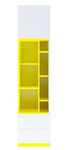 Стелаж Мобі колір REG1D2SO 1950х450х400мм німфея альба + уніколор жовтий Гербор