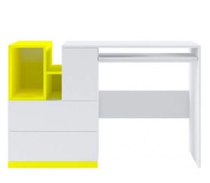 Стіл письмовий Мобі колір BIU 130 830х1300х550мм німфея альба + уніколор жовтий Гербор