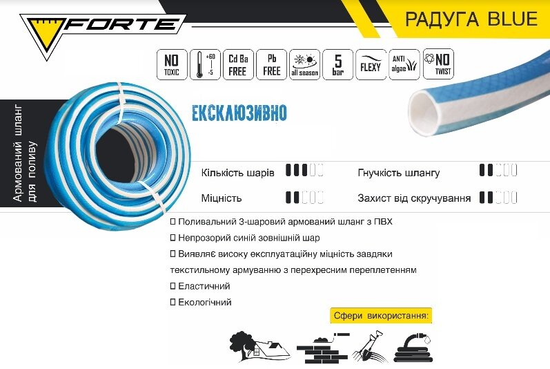 Шланг Forte Raduga Blue