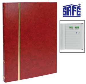 УЦІНКА!!! Кляссер альбом для марок Safe - 16 сторінок А4 - білі сторінки - червона обкладинка