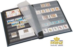 Альбом для марок Prinz - 48 сторінок - синя обкладинка