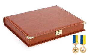 Шкіряна касета для оренів та медалей SAFE Compact А4