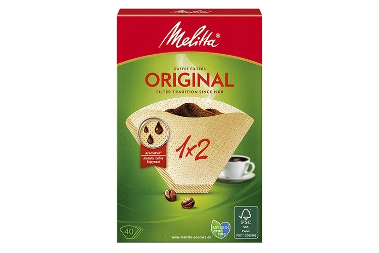 Фільтри для кавоварки паперові Melitta Original №2, 40 шт. (бежеві) від компанії Інтернет-магазин "Patok" - фото 1