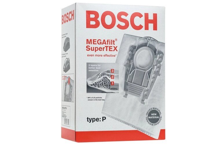 Комплект мішків Type P для пилососа Bosch, Siemens 462586 (BBZ52AFP2) від компанії Інтернет-магазин "Patok" - фото 1