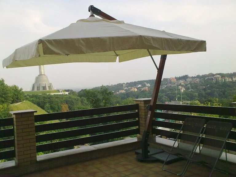 Консольна парасоля XL (3х4м) - для вулиці, пляжу, літнього кафе або бару від компанії Зонт.com - фото 1