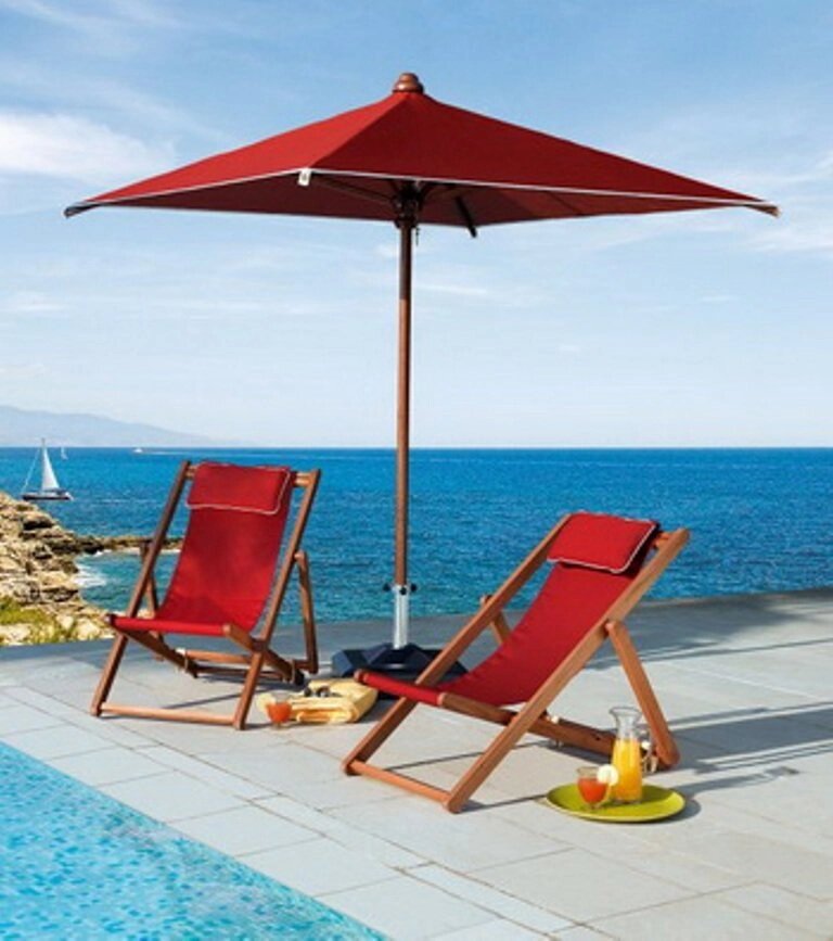 Квадратна вулична парасолька Маріо (2,5х2,5м) - для готелів, кафе, пляжів та басейнів від компанії Зонт.com - фото 1